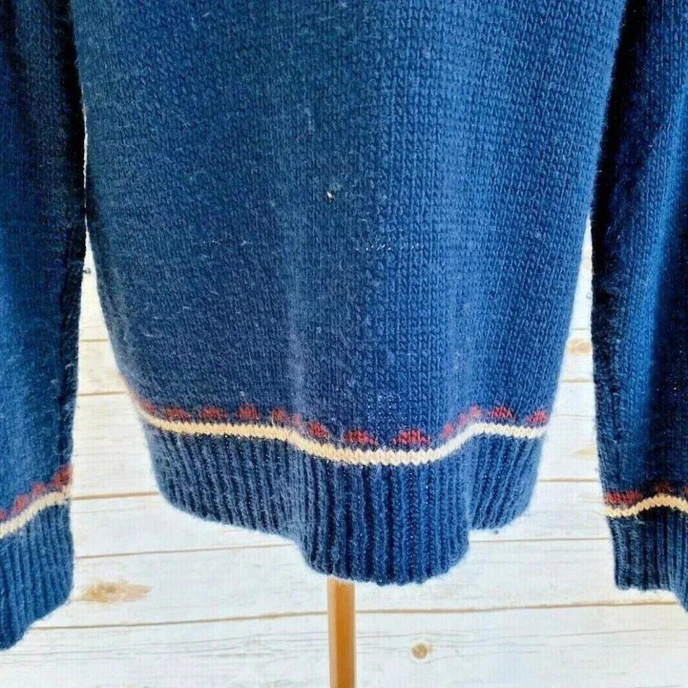 HOLLISTER Women Long Sleeve Pullover Crew Neck Blue Knit Sweater Size Medium - Picture 8 of 12